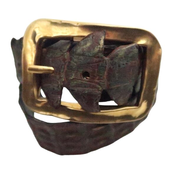 MASSI MILIANO Nile Crocodile leather belt IT 80 US 32 main image 4
